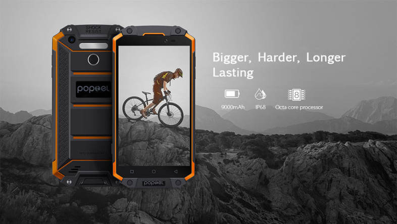 poptel P9000 MAX 4G Phablet IP68 MTK6750V Octa Core 4GB RAM 64GB ROM 9000mAh