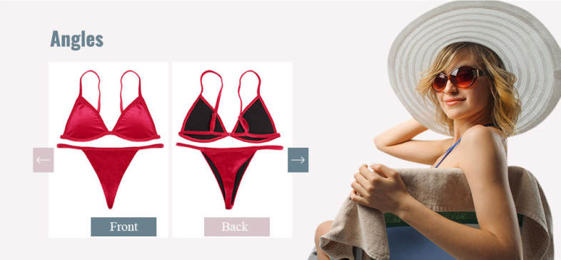 Spaghetti Strap Padded Backless Low Waist Velour Women Bikini Set