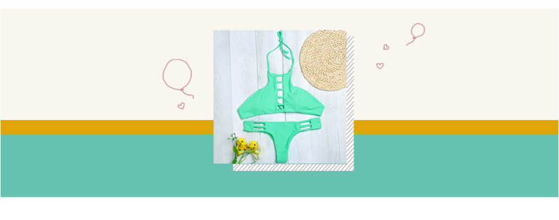 Halter Neck Backless Cut Out Tied Strap Low Waist Women Bikini Set