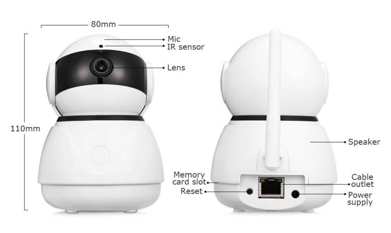 C8 1080P HD WiFi Indoor Home Security IP Camera for Baby / Elder / Pet