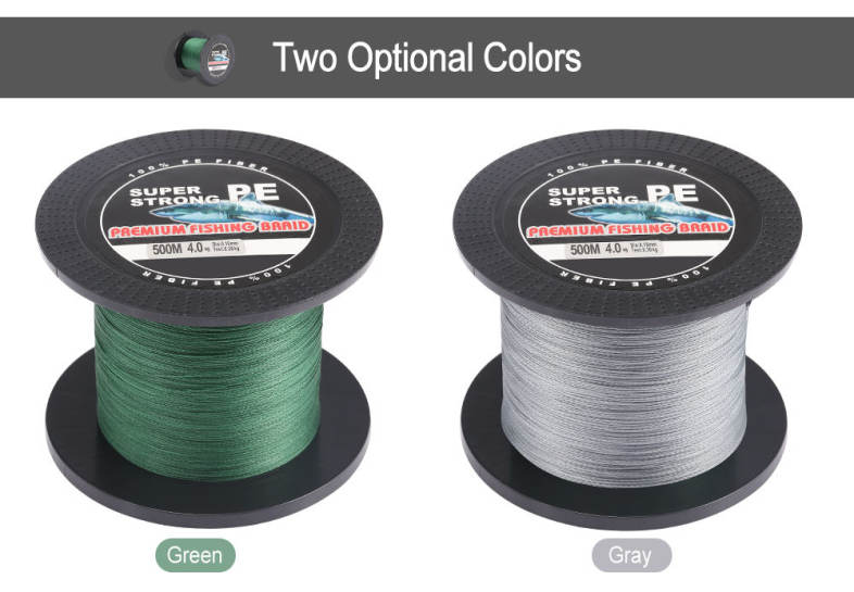 Yudeli 500m 4 Strands Super Strong PE Braided Fishing Line