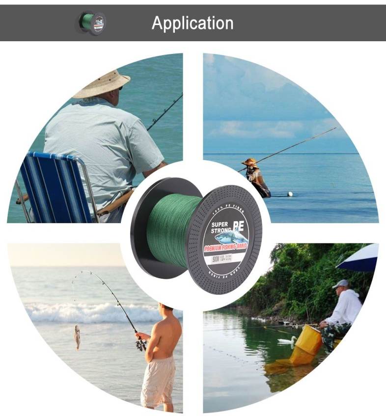 Yudeli 500m 4 Strands Super Strong PE Braided Fishing Line