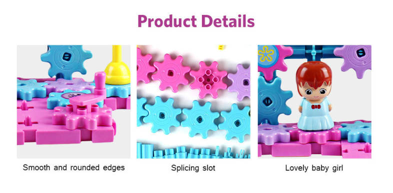 YOUZHI TS5403A - 2 55PCS Kids Assembled Gear Building Blocks Castle Toys