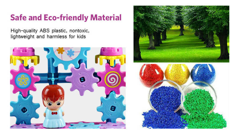 YOUZHI TS5403A - 2 55PCS Kids Assembled Gear Building Blocks Castle Toys