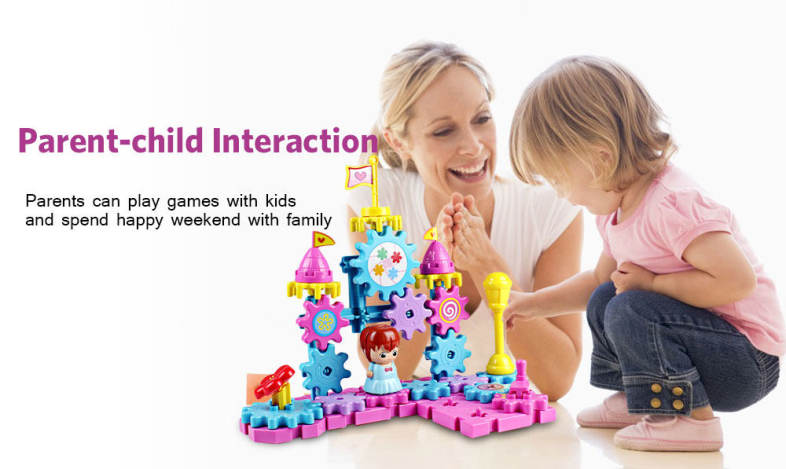 YOUZHI TS5403A - 2 55PCS Kids Assembled Gear Building Blocks Castle Toys