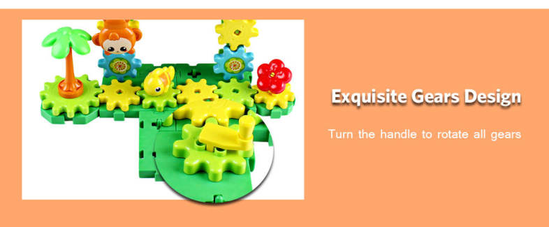YOUZHI TS5303A - 2 54PCS Kids Assembled Gear Building Blocks Forest Toy 