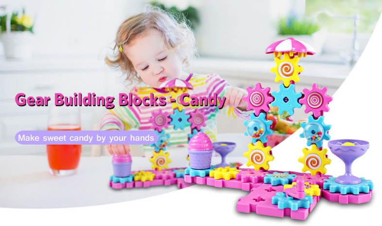YOUZHI TS5203A - 2 48PCS Assembled Gear Building Blocks Candy Toys