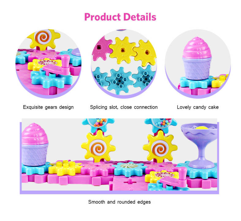YOUZHI TS5203A - 2 48PCS Assembled Gear Building Blocks Candy Toys