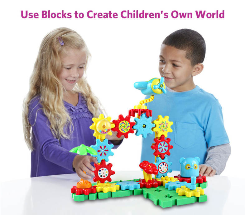 YOUZHI TS5103A - 2 54PCS Assembled Gear Building Blocks Amusement Park