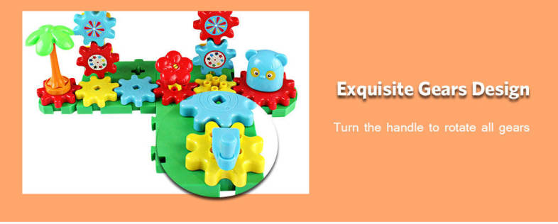 YOUZHI TS5103A - 2 54PCS Assembled Gear Building Blocks Amusement Park