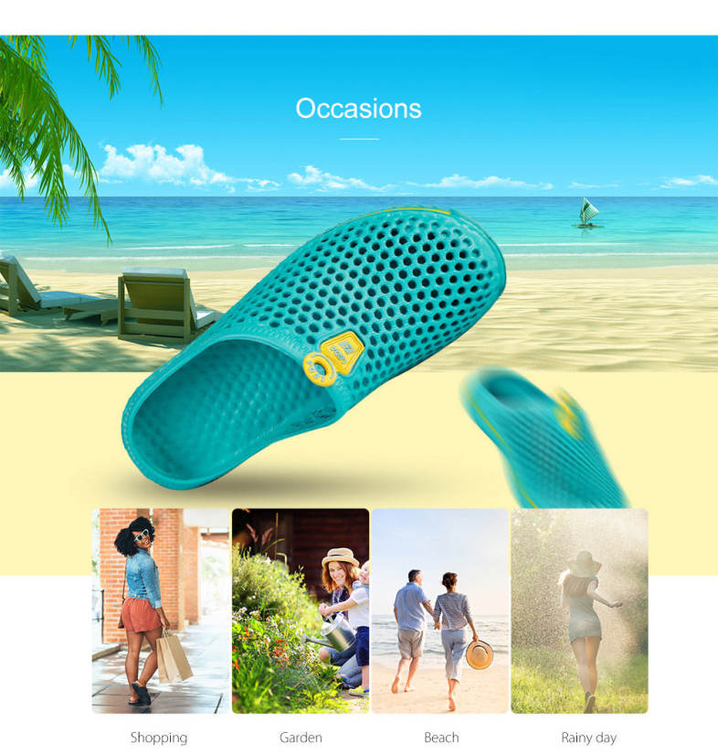  Unisex Trendy Hole Slippers Garden Beach Clogs Rain Outdoor Sandals 