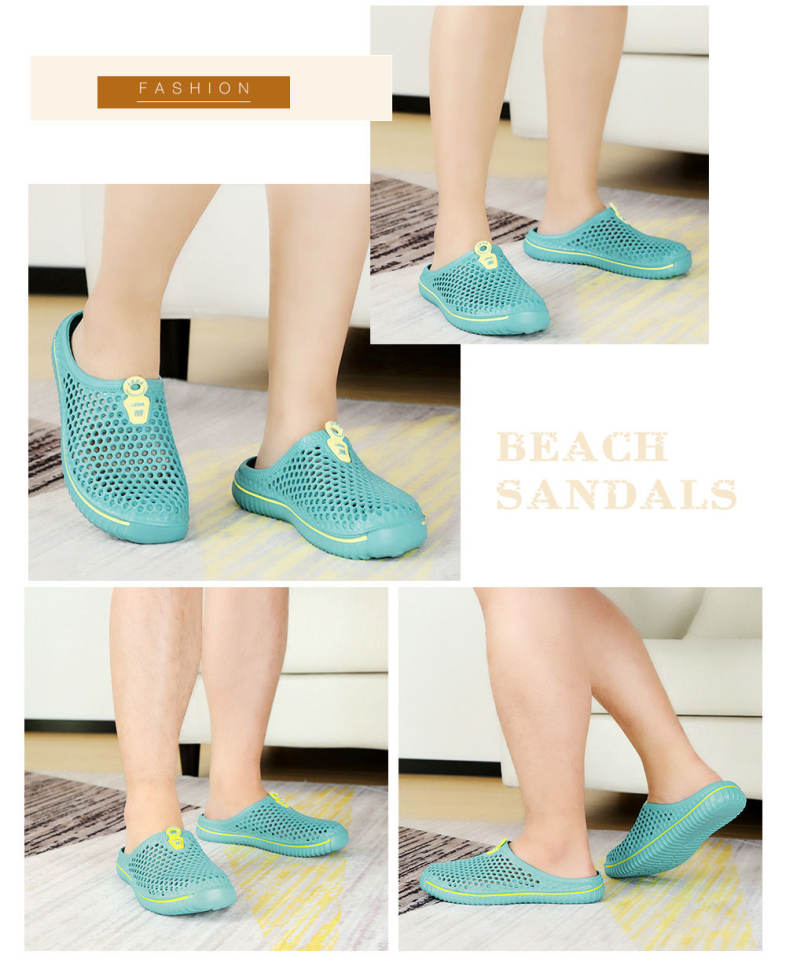  Unisex Trendy Hole Slippers Garden Beach Clogs Rain Outdoor Sandals 