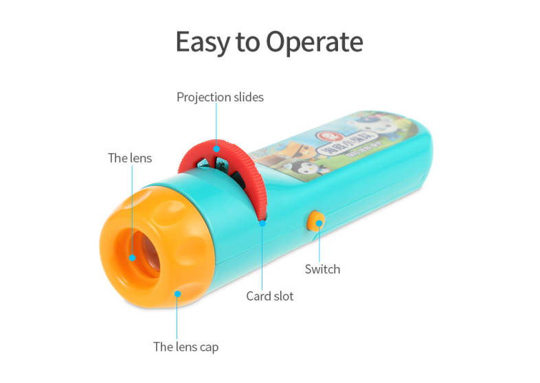 Flashlight Projector Sleep Story Slide Light Lamp Educational Toy
