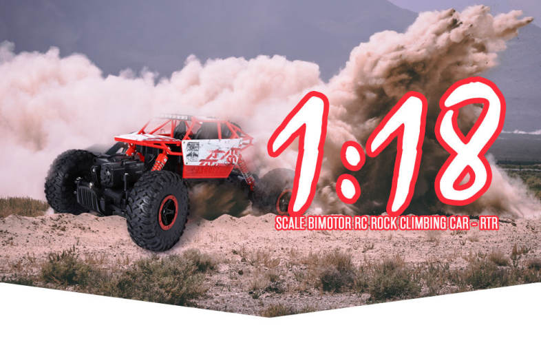 HB - P1802 1:18 Scale RC Climbing Car 2.4G 4.8V 700mAh Double Motors Four-wheel Drive EU Plug