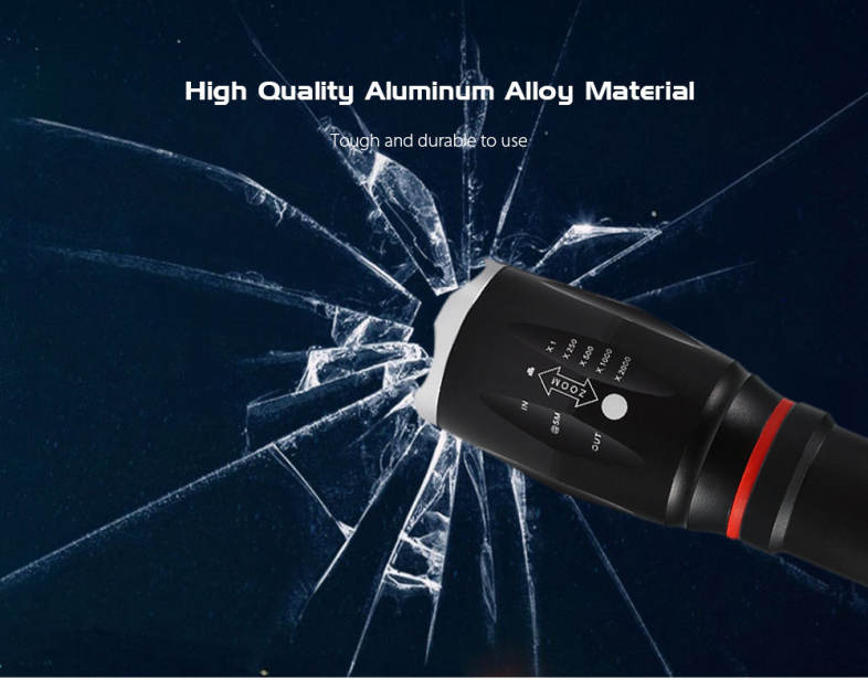 PROBE SHINY TG - S144 Ultra Bright Zoomable LED Flashlight 