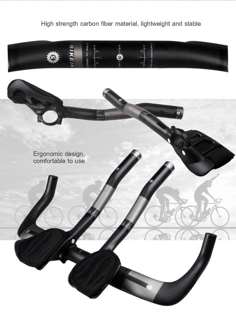 Carbon Fiber Road Bike Breaking Wind Bent Bar Bicycle Rest Handlebar