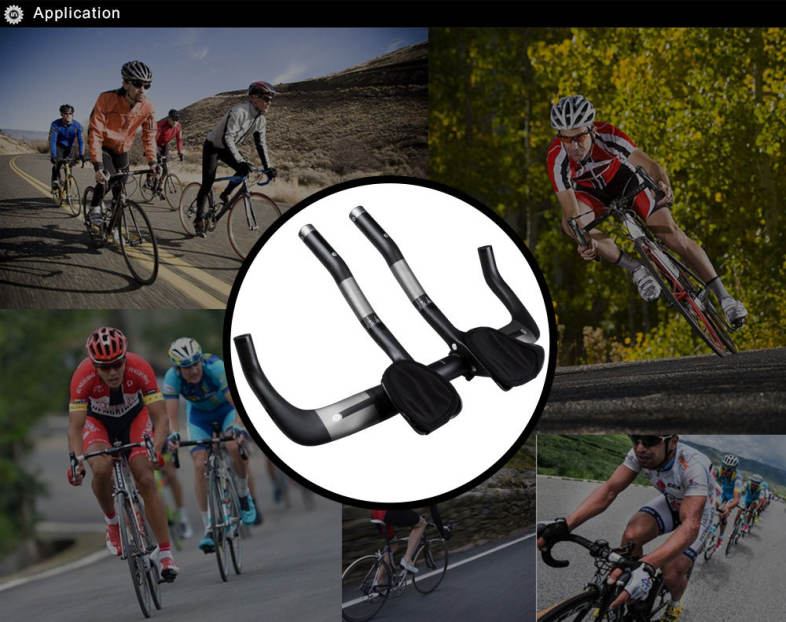 Carbon Fiber Road Bike Breaking Wind Bent Bar Bicycle Rest Handlebar