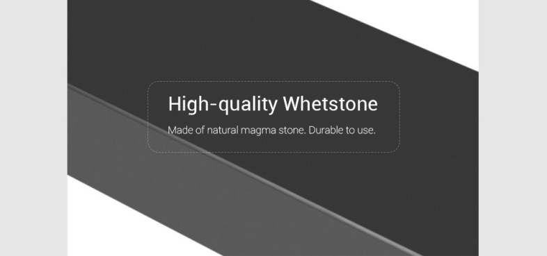 Reboo Sharpening 5000 Grit Whetstone Grinder Natural Magma Stone Silicone Base