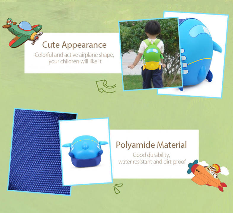 Children Backpack 3D Cartoon Kindergarten School Bag Polyamide Adjustable Straps