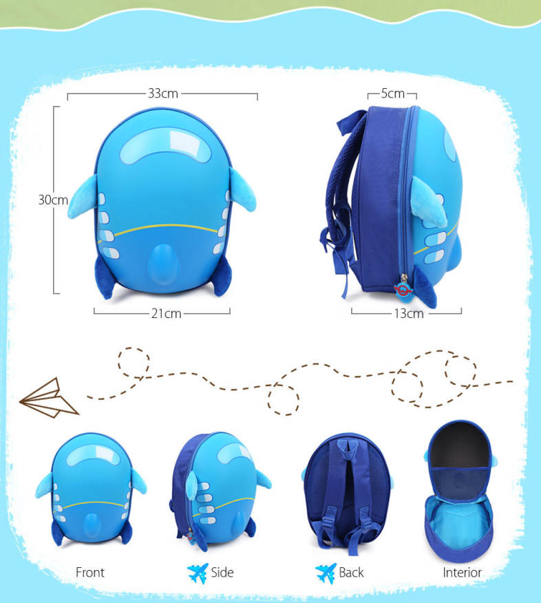 Children Backpack 3D Cartoon Kindergarten School Bag Polyamide Adjustable Straps