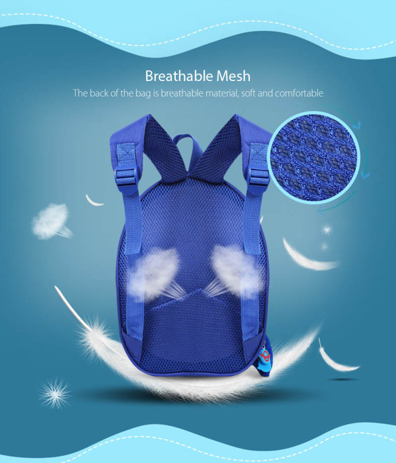Children Backpack 3D Cartoon Kindergarten School Bag Polyamide Adjustable Straps