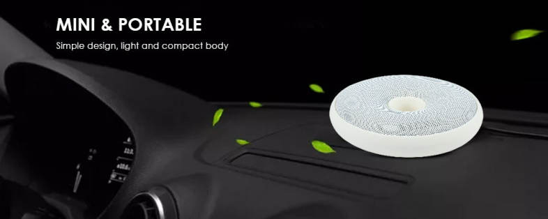 CARZOR Portable Donut-shaped Air Purifier Germicidal Electric Deodorizer