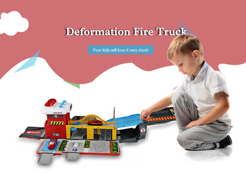 WinTek E5018 Assembled Fire Dapartment  Alloy Vehicles Construction Set Toy
