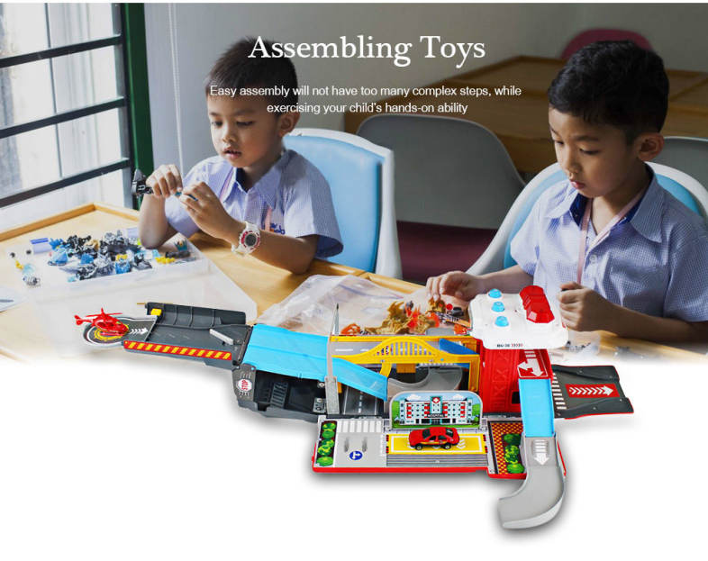WinTek E5018 Assembled Fire Dapartment  Alloy Vehicles Construction Set Toy