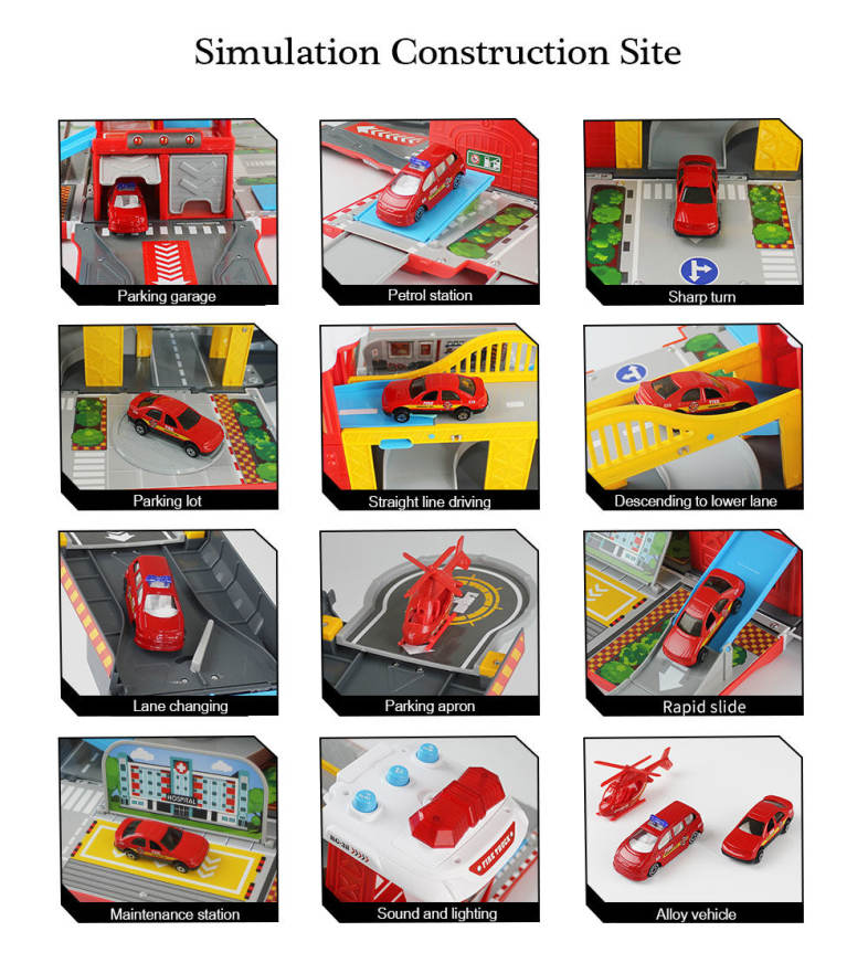WinTek E5018 Assembled Fire Dapartment  Alloy Vehicles Construction Set Toy