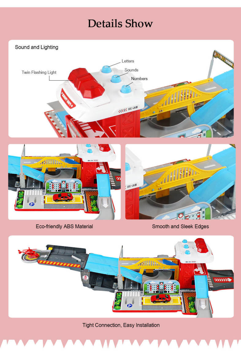 WinTek E5018 Assembled Fire Dapartment  Alloy Vehicles Construction Set Toy