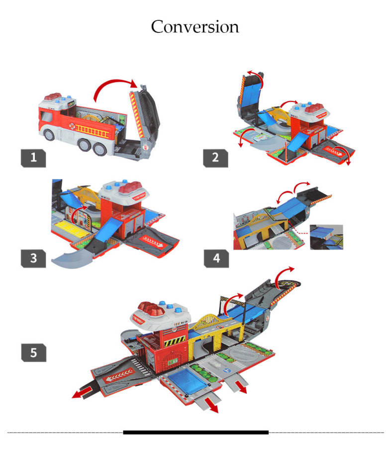 WinTek E5018 Assembled Fire Dapartment  Alloy Vehicles Construction Set Toy