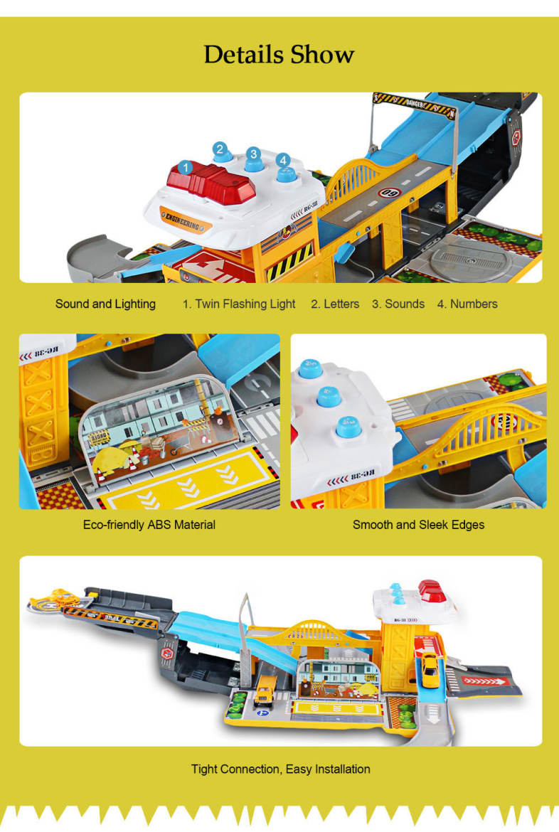 WinTek 5018 Assembled Track Engineering Vehicles Construction Set Toy