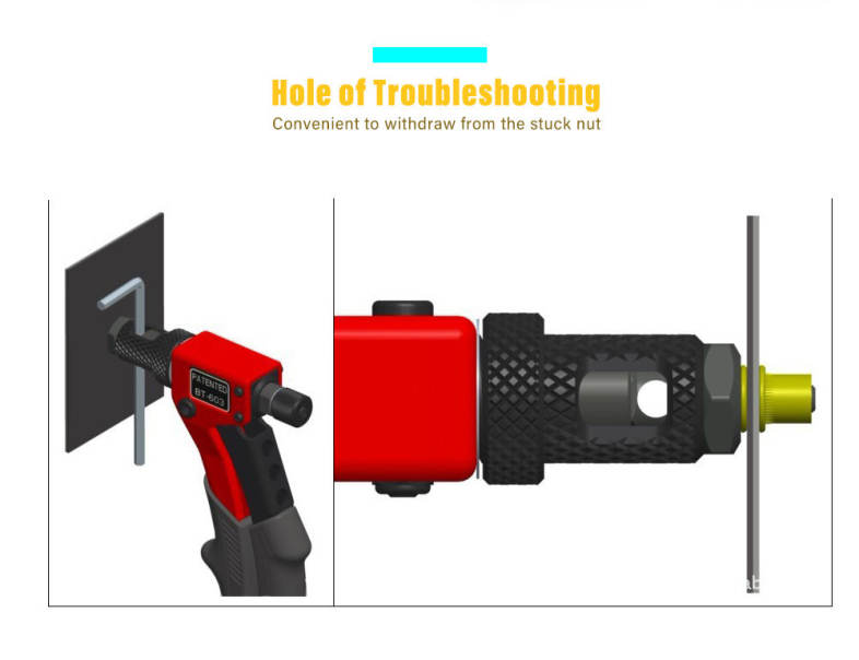 BT603 Manual Rivet Nut Gun Hand Riveter Riveting Tool M3 / M4 / M5 / M6