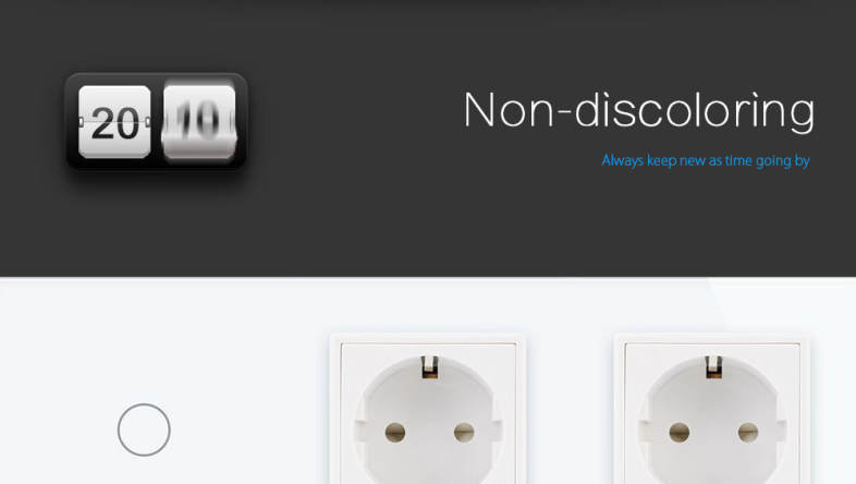 LIVOLO 16A Power Socket Wall Sockets with Touch Switch Glass Panel