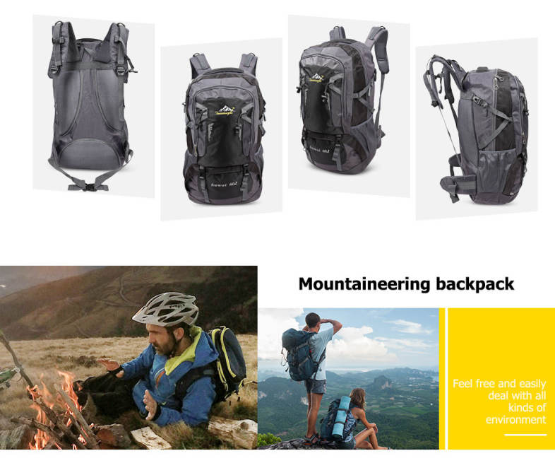 HUWAIJIANFENG 60L Lightweight Outdoor Activities Bag Travel Hiking Backpack