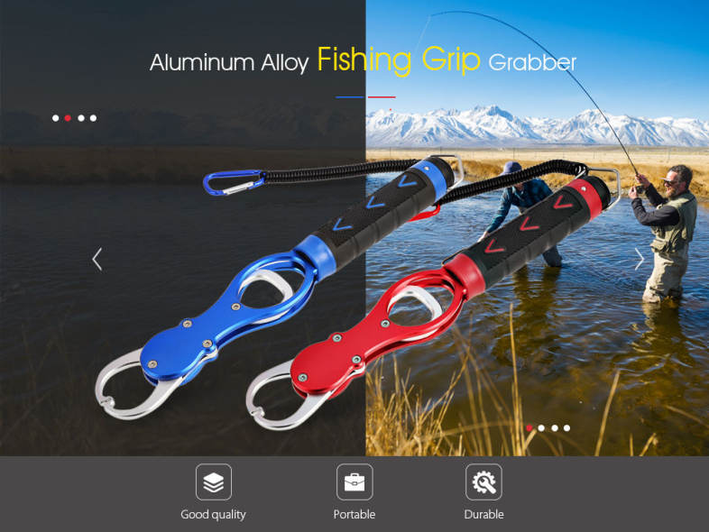 BL - 014 Aluminum Alloy Fishing Lip Gripper Grabber Fish Holder Weight Scale