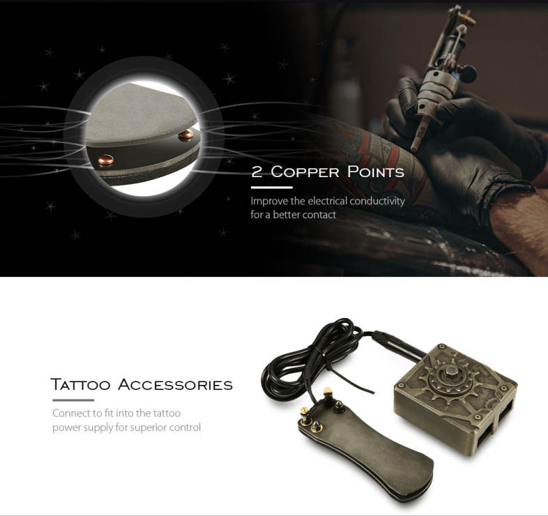 Copper Foot Pedal Hook Cable Screwdriver Set for Tattoo Power Supply Machine