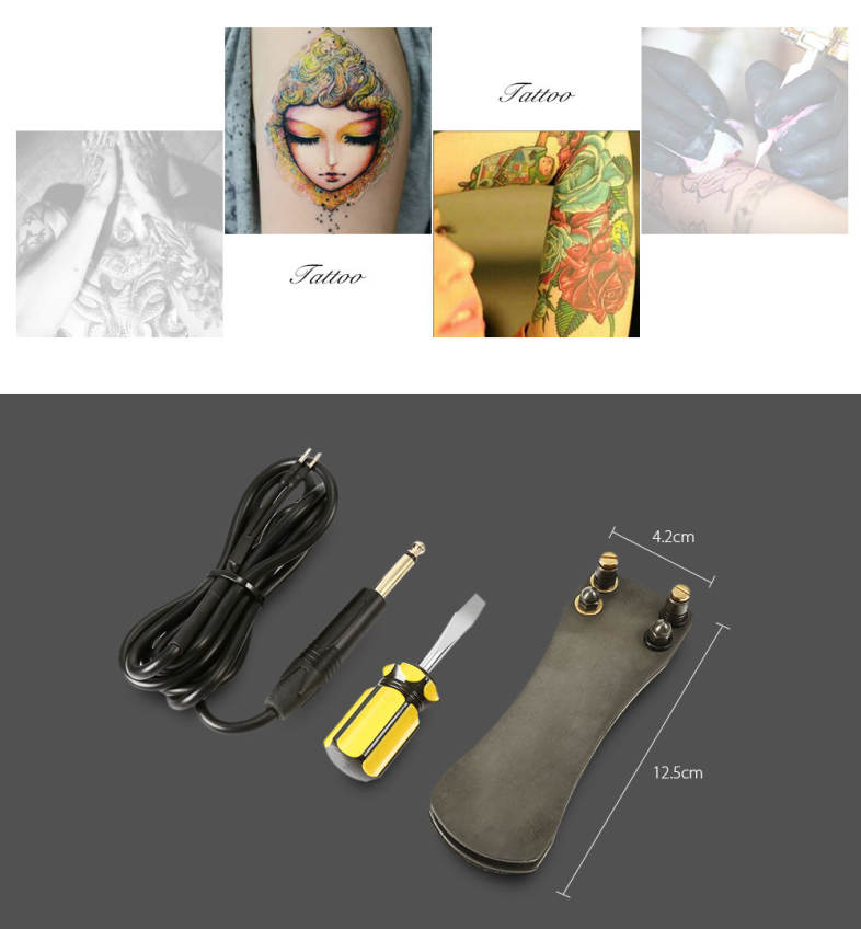 Copper Foot Pedal Hook Cable Screwdriver Set for Tattoo Power Supply Machine