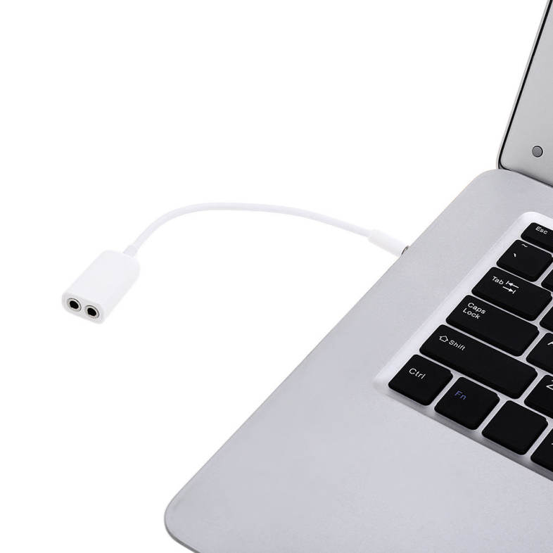 Gocomma 3.5MM Audio Splitter Connector 1 to 2 Adapter for Earphones / Headphones