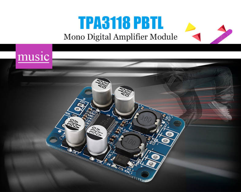 Landa Tianrui LDTR - WG0067 Mini 60W TPA3118 PBTL Mono Digital Amplifier Module