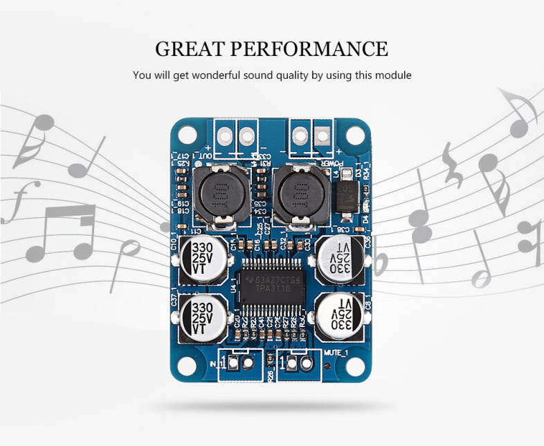 Landa Tianrui LDTR - WG0067 Mini 60W TPA3118 PBTL Mono Digital Amplifier Module