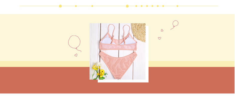Spaghetti Strap Backless Padded Mesh Low Waist Women Bikini Set