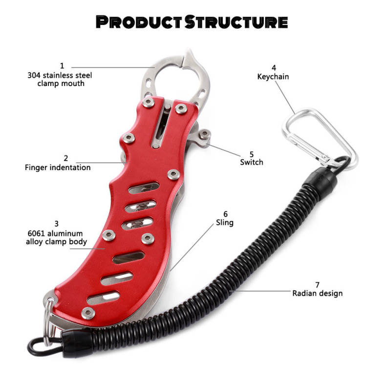 BL - 005 Portable Fish Lip Grabber Gripper Grip Tool Fishing Tackle