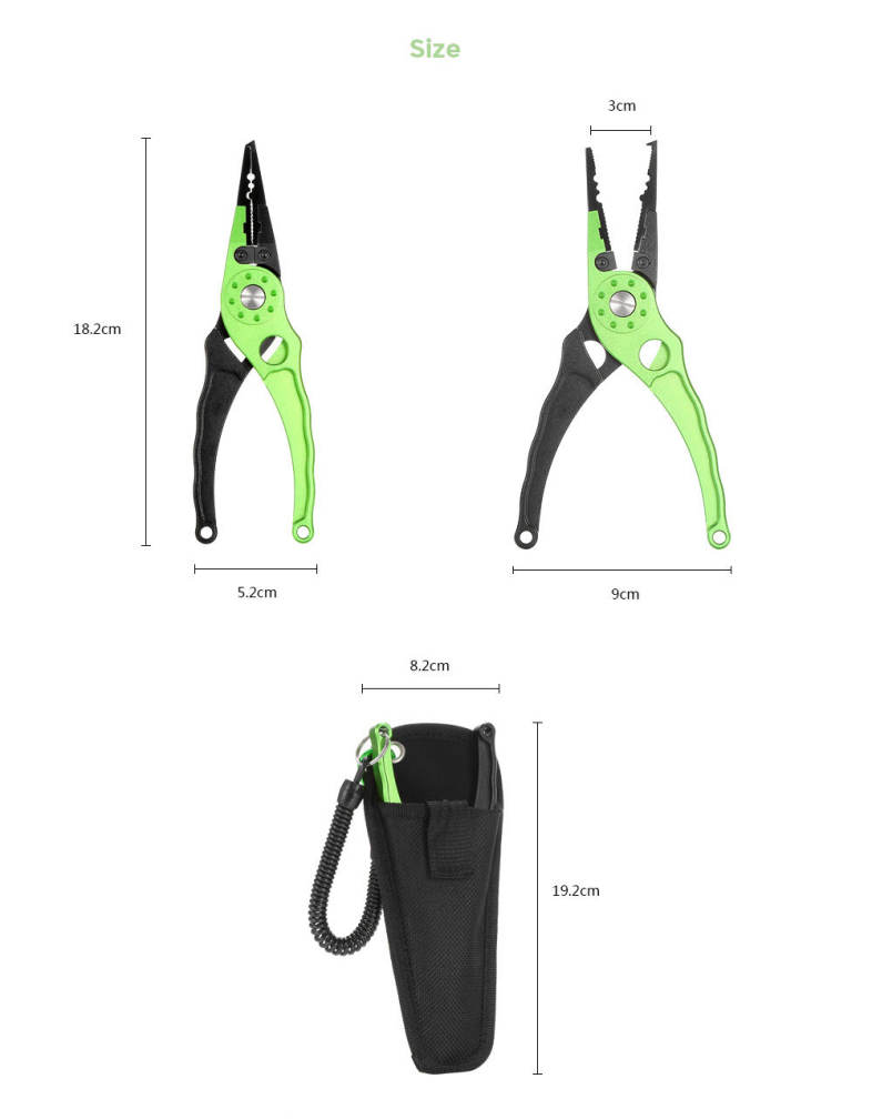 Outlife FG - 1026 Fishing Plier Hook Remover Braid Line Cutting / Split Ring 