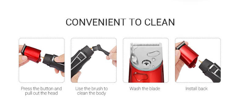 Kemei KM - 1008 Adjustable Cordless Rechargeable Hair Clipper Beard Trimmer