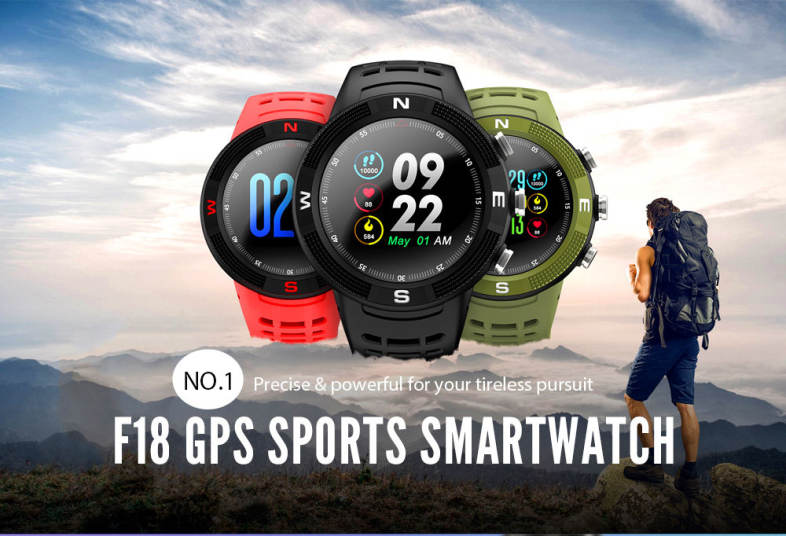 NO.1 F18 Smartwatch Sports Bluetooth 4.2 IP68 Waterproof Call / Message Reminder Pedometer Sleep Monitoring