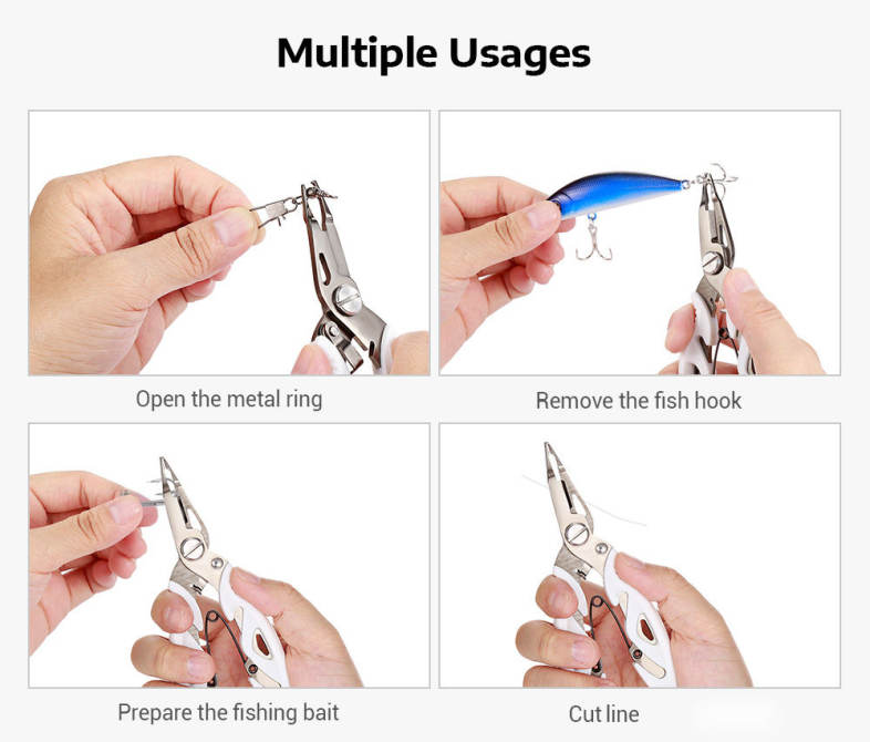 Outlife FG - 1007A Fishing Plier Braid Cutter Hook Remover Split Ring