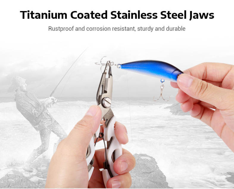 Outlife FG - 1007A Fishing Plier Braid Cutter Hook Remover Split Ring