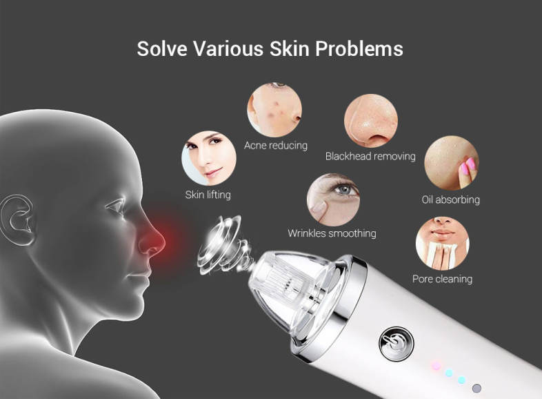 Kemei KM - 1871 7 in 1 Blackhead Vacuum Cleaner Beauty Suction Acne Removal Face Care