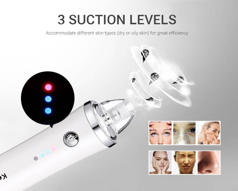 Kemei KM - 1871 7 in 1 Blackhead Vacuum Cleaner Beauty Suction Acne Removal Face Care
